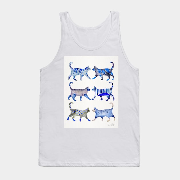 Blue Cat Collection Tank Top by CatCoq